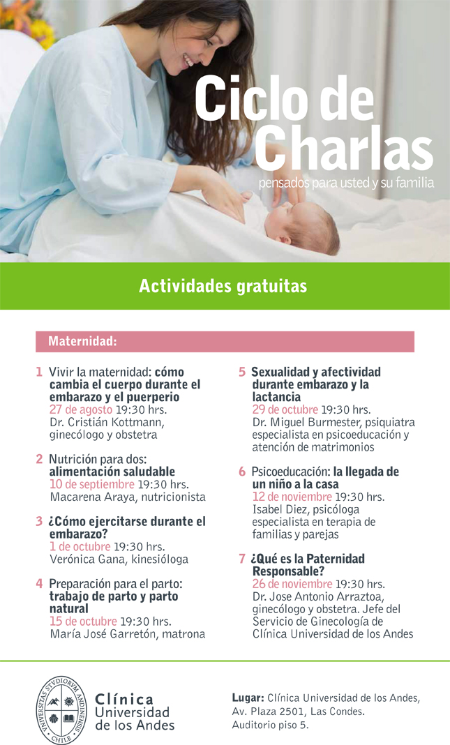 Charlas Mi Clínica: Maternidad