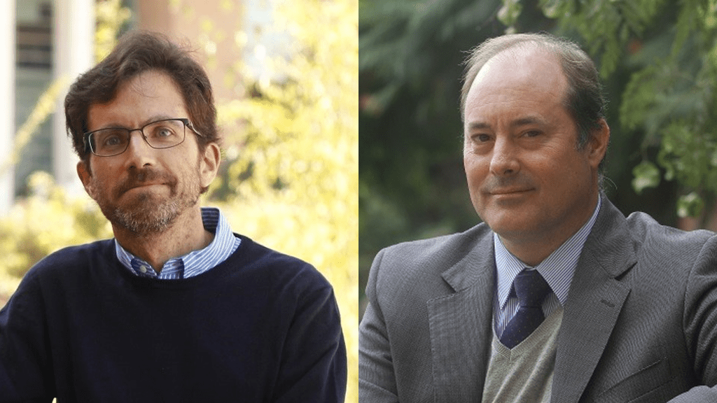 Jaime Cisternas y Jaime Anguita, académicos de la Facultad de Ingeniería y Ciencias Aplicadas de la Universidad de los Andes.