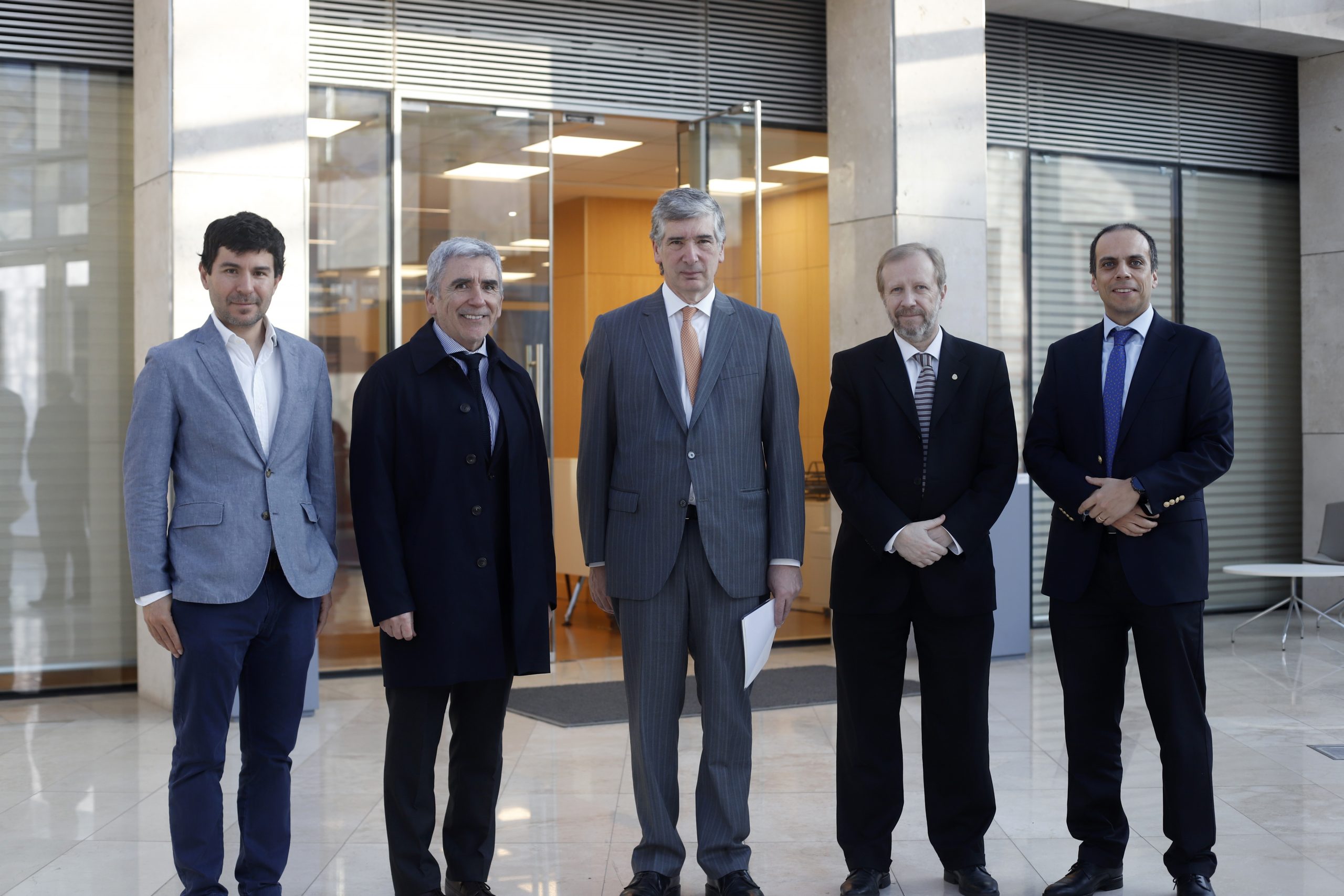 De izq. a der.: Andrés Barrios, Carlos Peña, José Antonio Guzmán, Francisco Gallego y Álvaro García.