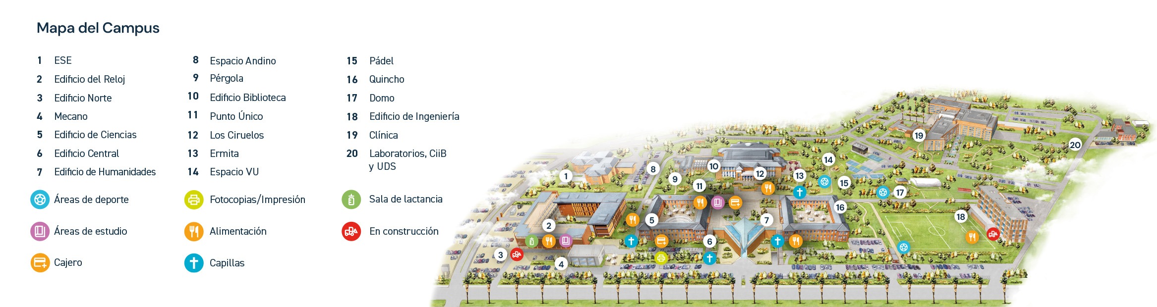 Mapa del Campus Uandes