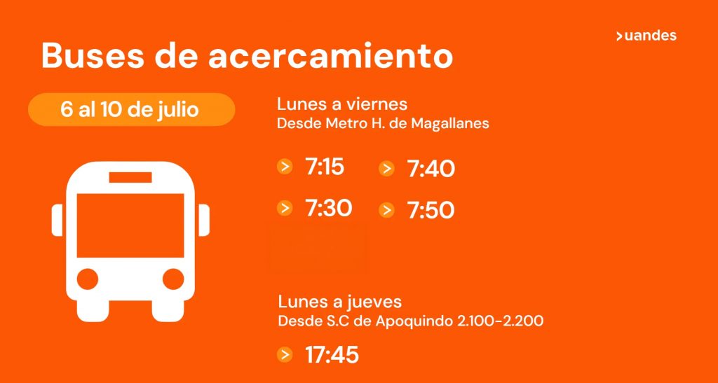 ¿Cómo llego a la UANDES? 2 Buses 2026