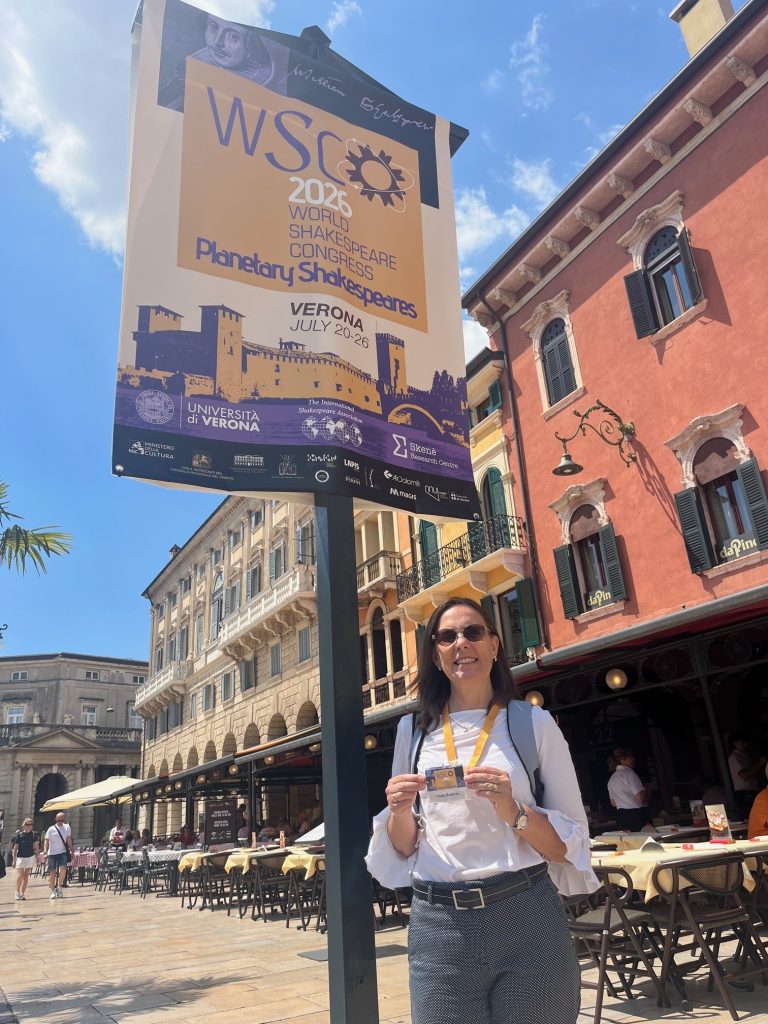 Paula Baldwin presenta sus investigaciones sobre el duelo femenino en encuentros shakespearianos de Inglaterra e Italia 5 World Shakespeare Conference Verona 02