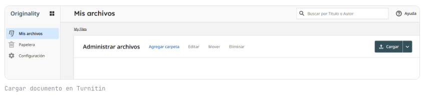 Turnitin 10 Cargar documento en Turnitin