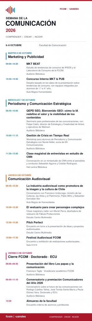 Programa Semana Comunicacion 2026